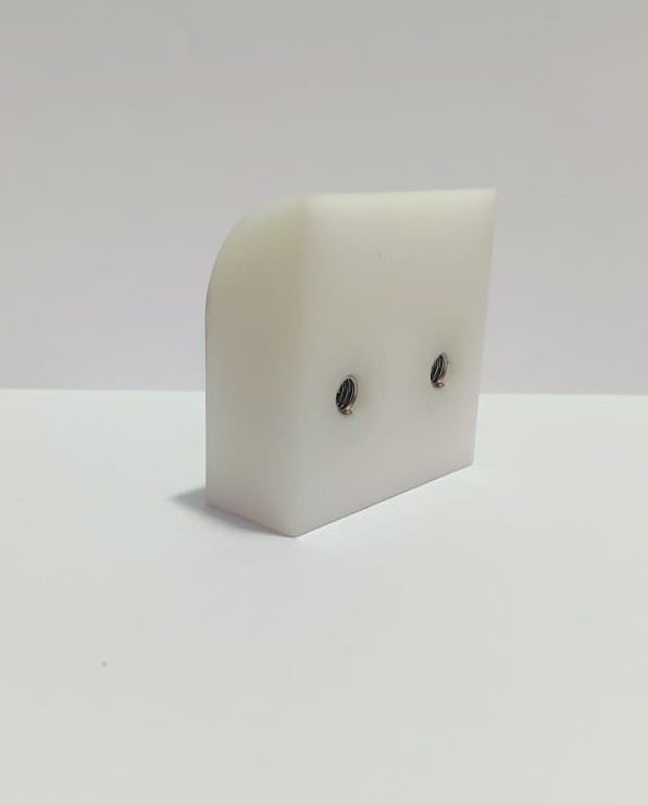Plastic Machined Block — Delrin Guide with Helicoil